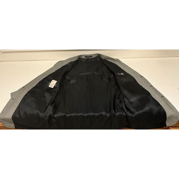 Ralph Lauren Mens Gray 3 Button Front Suit Jacket Pure New Wool Size 46R - Picture 3 of 13